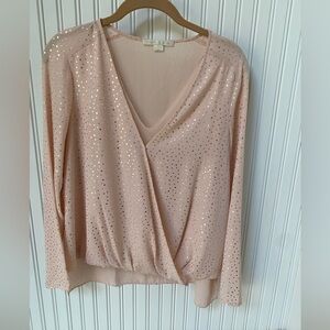 Cooper & Ella Blush Sparkle Blouse